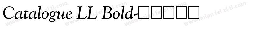 Catalogue LL Bold字体转换